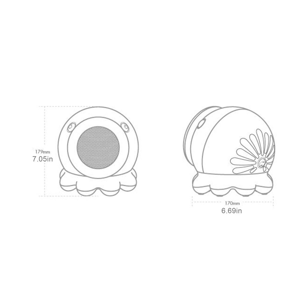 Blæksprutte seng hovedvarmer kan ryste hoved mini bærbar blæksprutte form hjemvarmer elektrisk varmelegeme