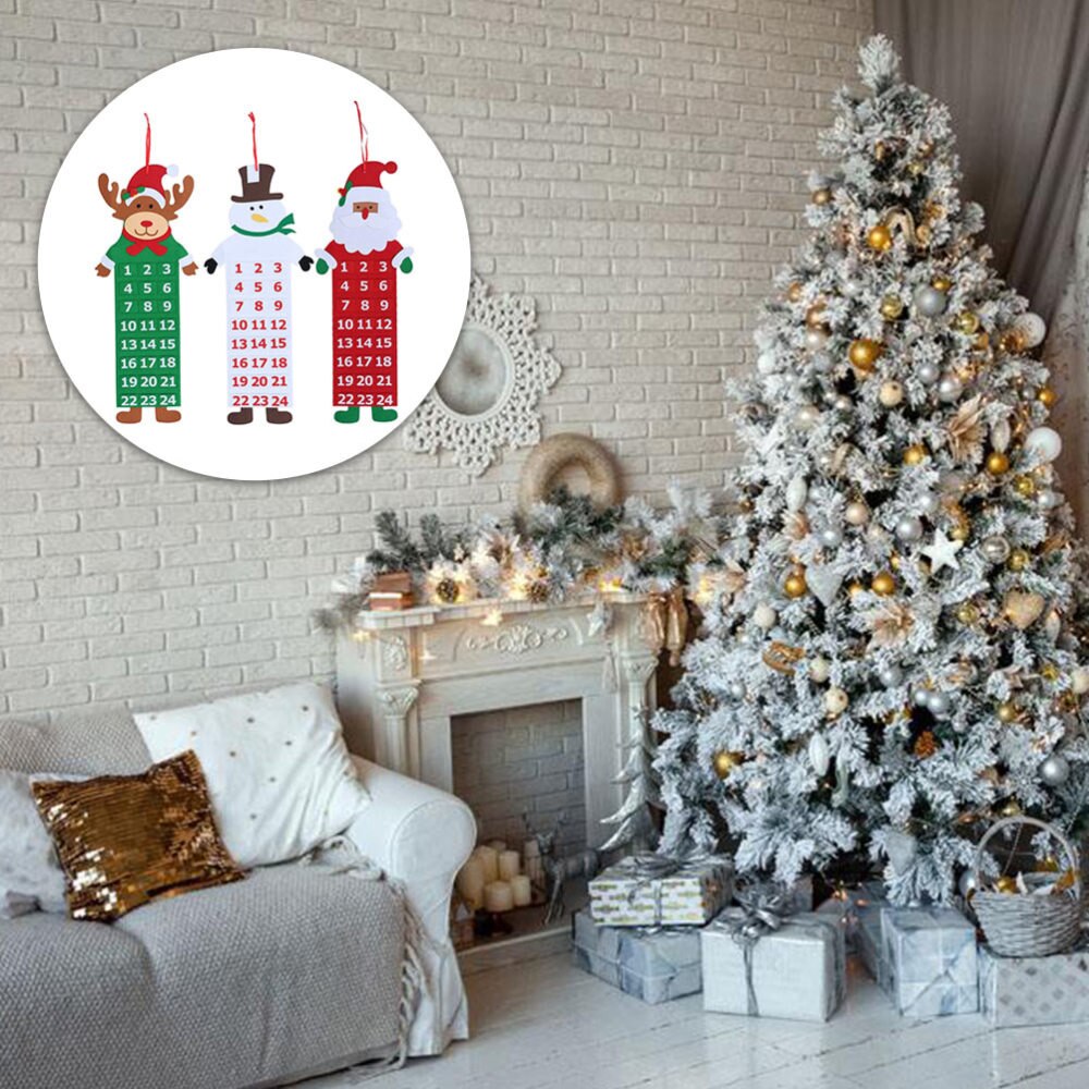 Felt Christmas Advent Calendar Hanging Christmas Tree Countdown Calendar: Default Title