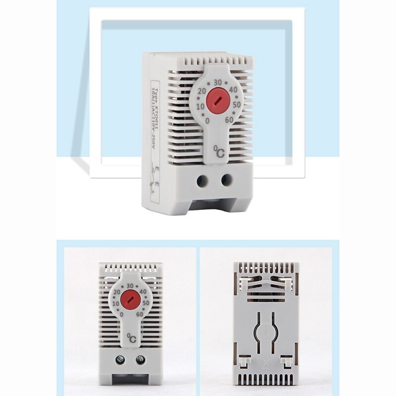 KTO011 Normally Closed NC Adjustable Mechanical Temperature Controller Cabinet Thermostat Din Rail,for Heating Use