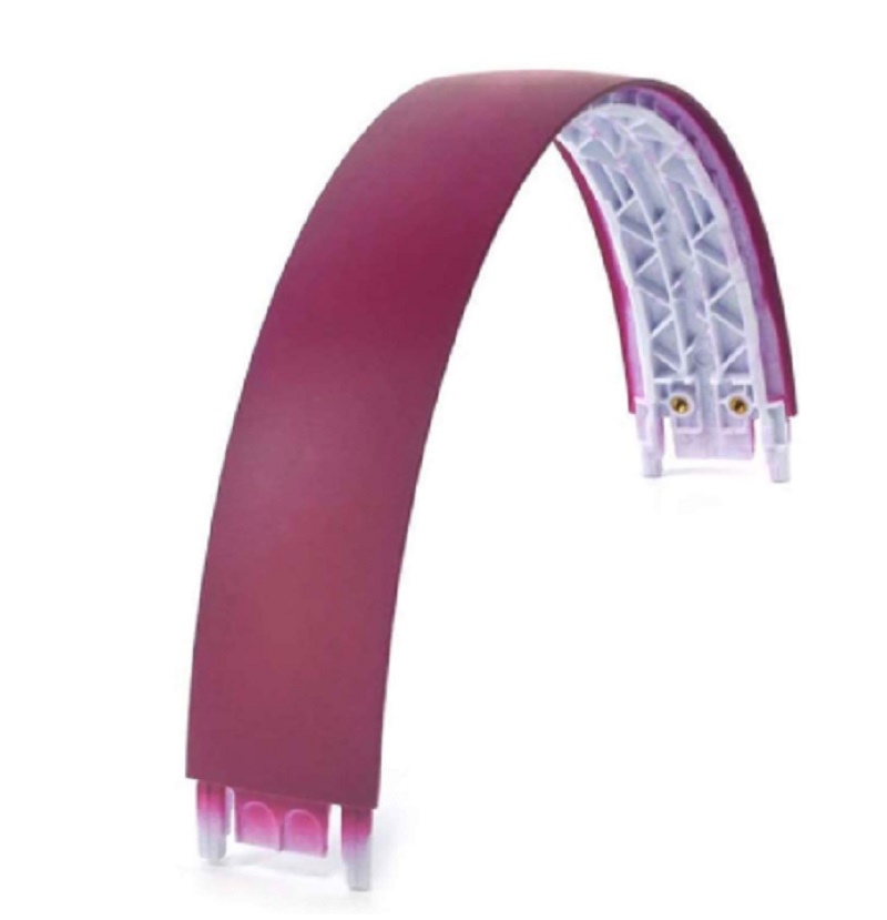Original oben-Kunststoff-Kopfband für schlägt Solo3 Solo 3-Kopfhörer, Ersatz-Reparatur-Headset-Ersatzteile, gepaart mit Schrauben: dunkel Magenta