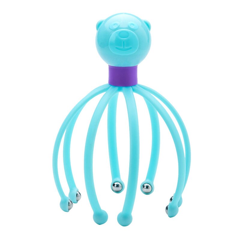 Masseur de tête de poulpe, Relaxation du cuir chevelu, soulagement du corps, élimination de la Tension musculaire, fatigue, Instrument de massage de tête en métal: 08