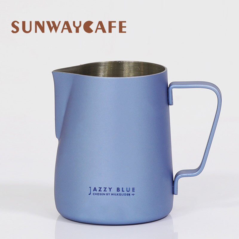 300/600ml teflon jazzblå kaffemugge melkekanne skummende mugge trekk blomsterkopp espressoverktøy kafétilbehør til barista: Jazzblå / 600ml