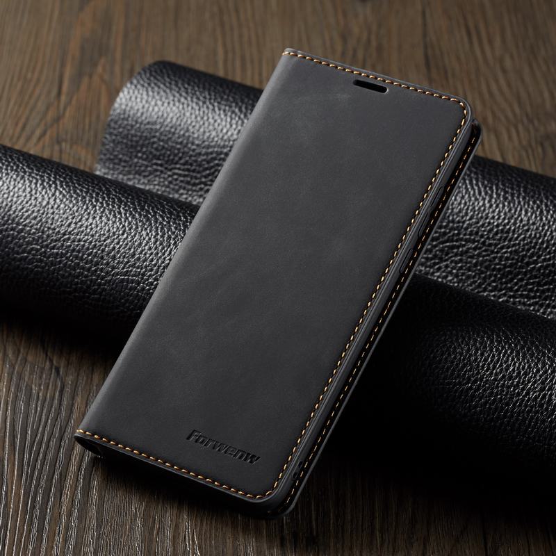 Stong Magnetische Case Voor Xiaomi Redmi Note 11 Case Flip Cover Voor Redmi Note 11 Pro S 11S Case wallet Leather Luxe Telefoon Gevallen: For Redmi Note 11 / Black