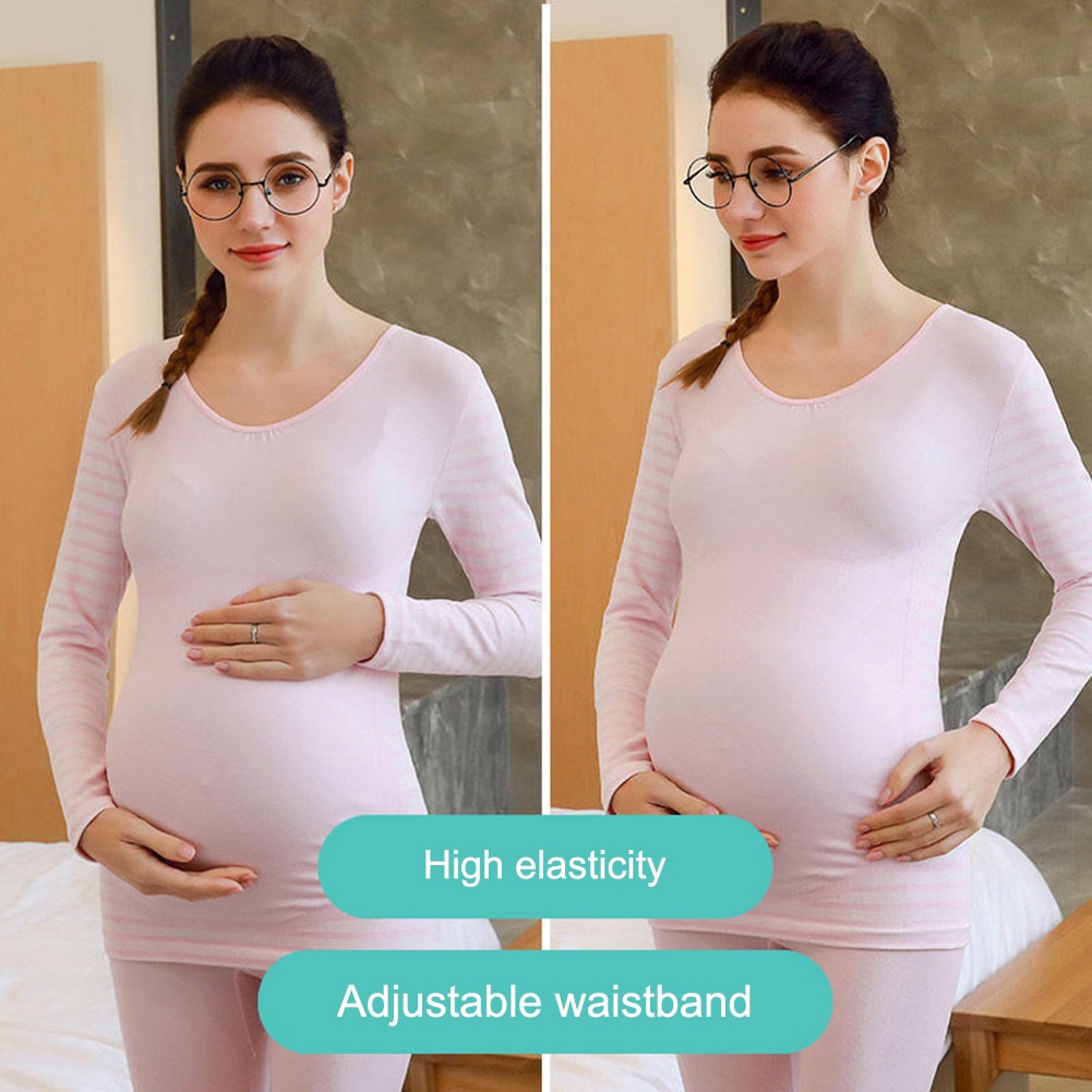 Schwangere Frau Lange Hülse Nachtwäsche Pflege Schwangerschaft Dame O Hals Schlinge Baumwolle Hosen Stillen Spitzen Anzug Homewear