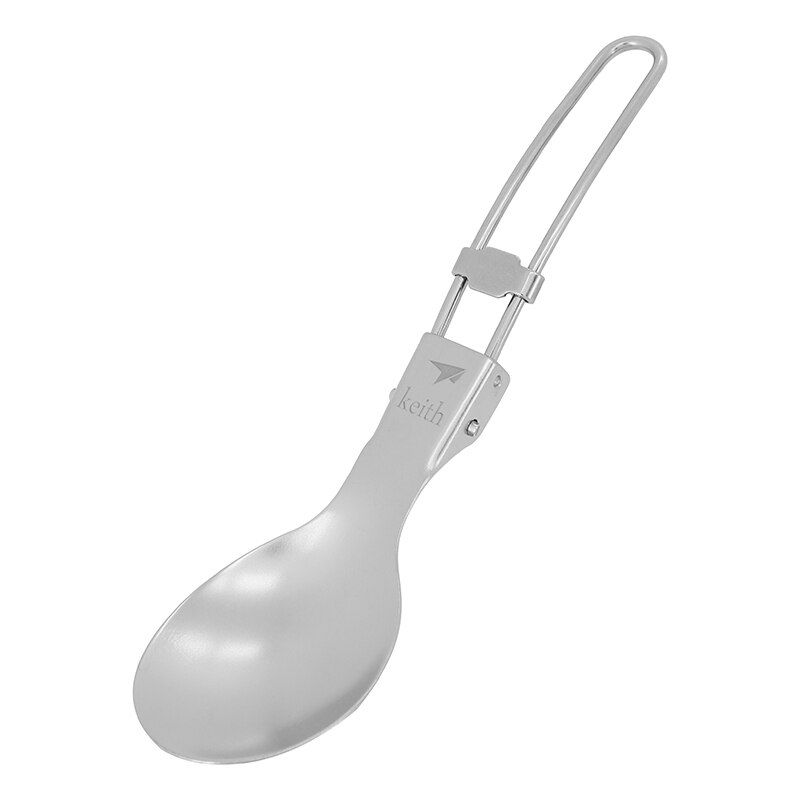 Keith Outdoor Titanium Vouwen Lepel Spork Mes Vork Vouwen Handvat Set Camping Bestek Puinhoop Kit Keuken Servies Draagbare