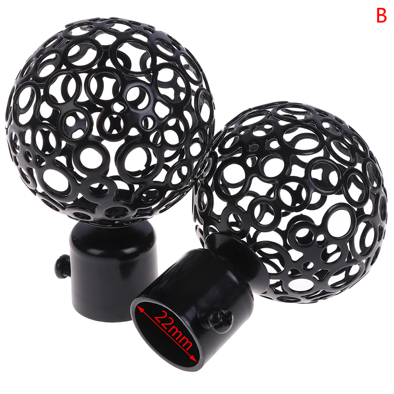2Pcs Curtain Rod Ends 22mm 28mm Dia Drapery Curtain Rods Iron Ends Caps Finials Accessories: Yellow