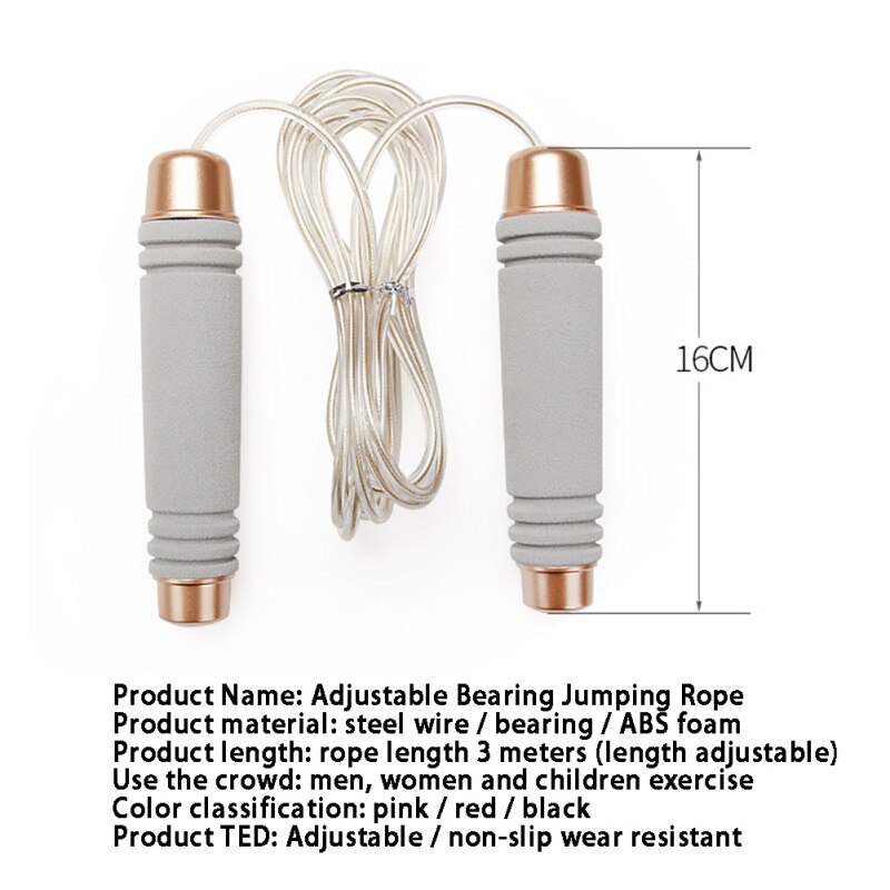3m Jump Ropes Steel Wire Jump Rope Belt Bearing For Aerobic Exercise Like Speed Training Endurance Training Fitness Gym