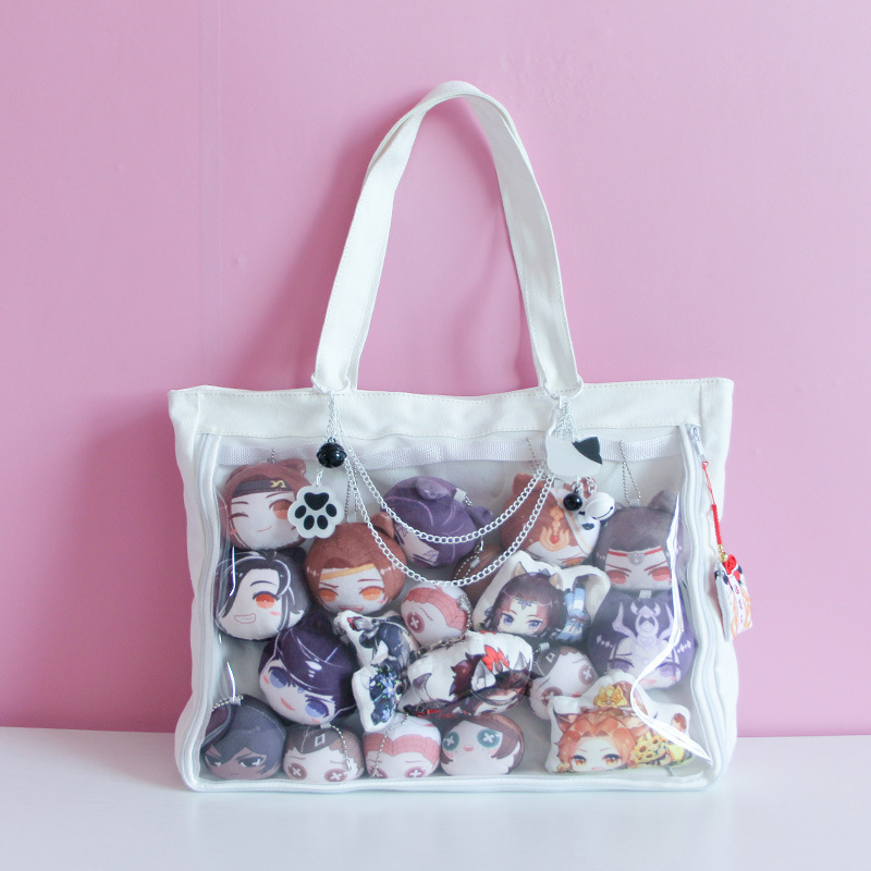 Ita Bag girls lolita Style lovely handbag kawaii clear bag Schoolbags For Teenage Girls Candy Sweet itabag Shoulder bags H252: white