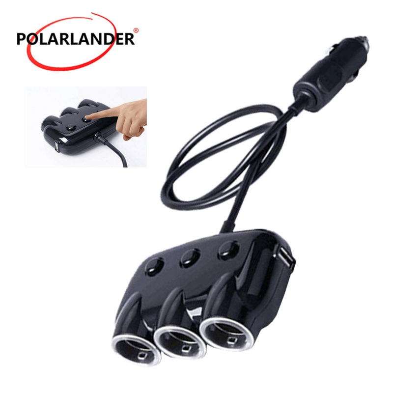 Mini Universal Triple USB Car Vehicle Charger Adapter USB Socket 3 Port 2.1A 2A for iPhone For Android