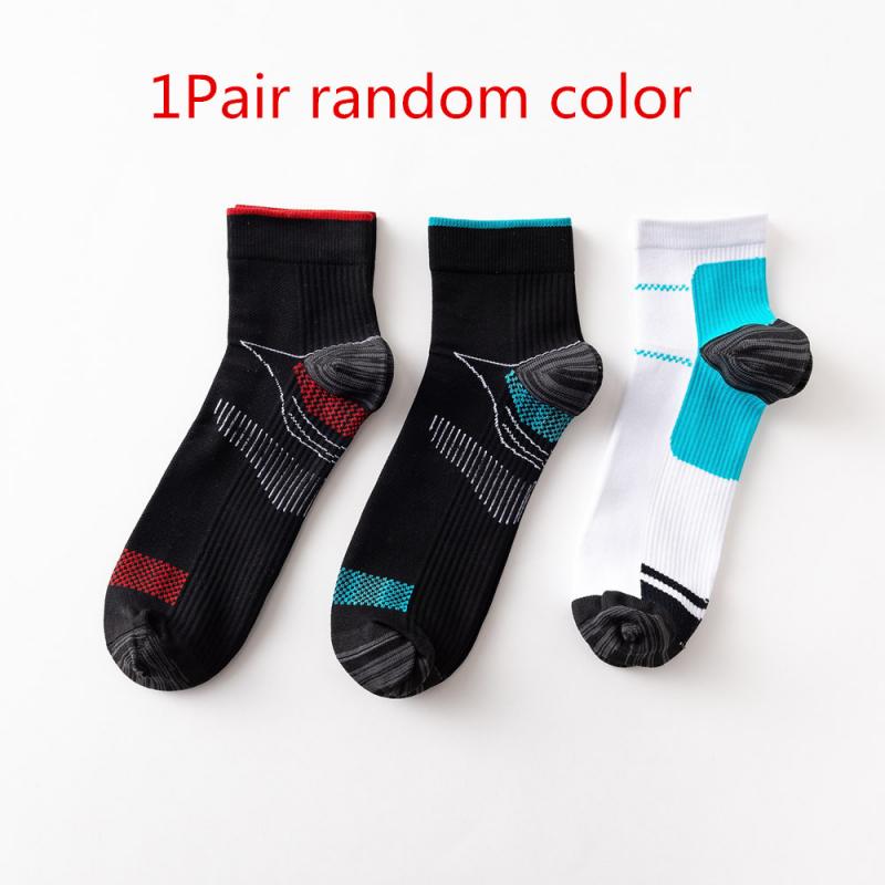 1pair Sports Socks Miracle Foot Compression Socks Anti-Fatigue Breathable Plantar Fasciitis Heel Arch Pain Relieving Socks: random color