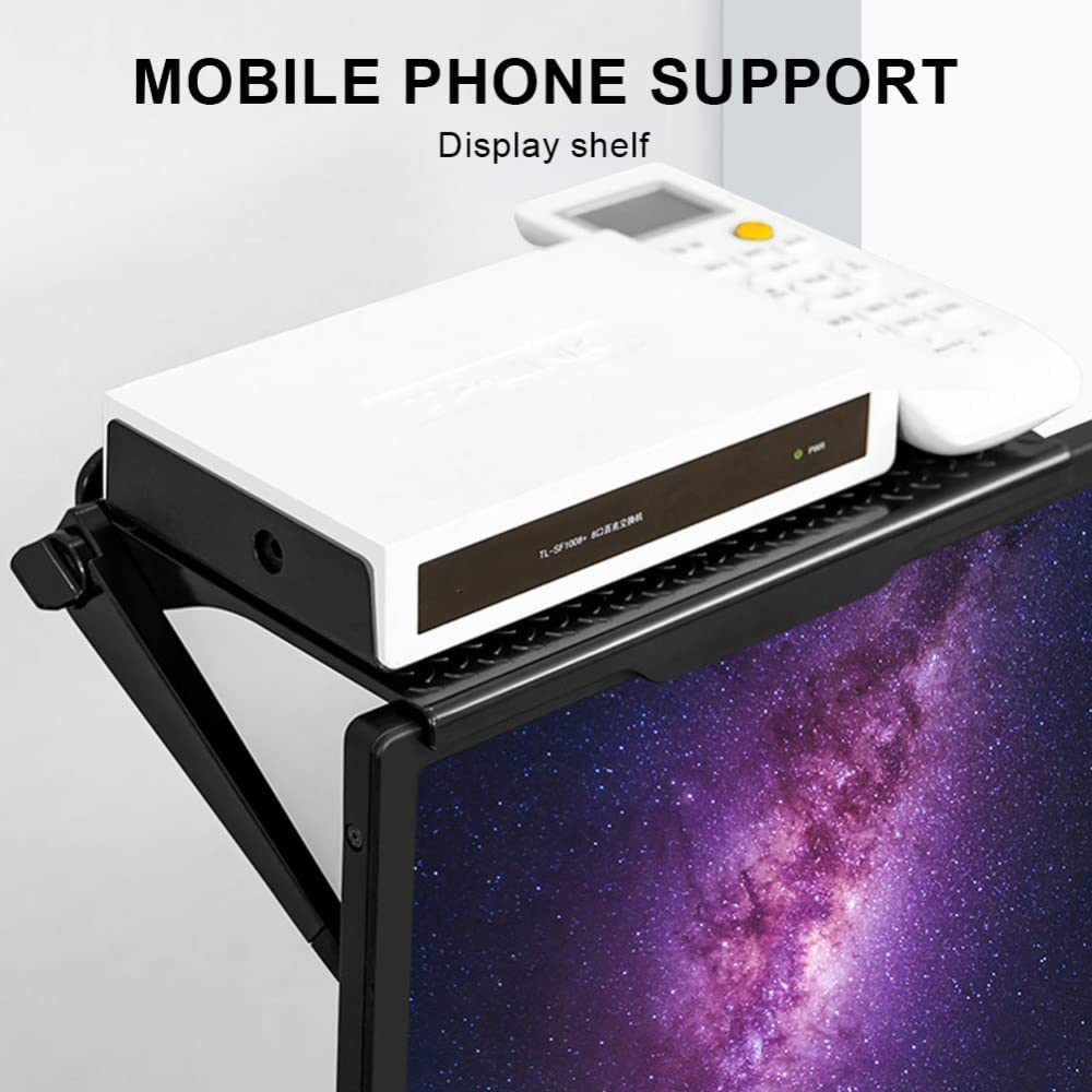 Rack TV Monitor Organizer Shelf Adjustable TV Screen Top Shelf Rack Desktop Display Stand TV Rack Router Storage Rack Holder