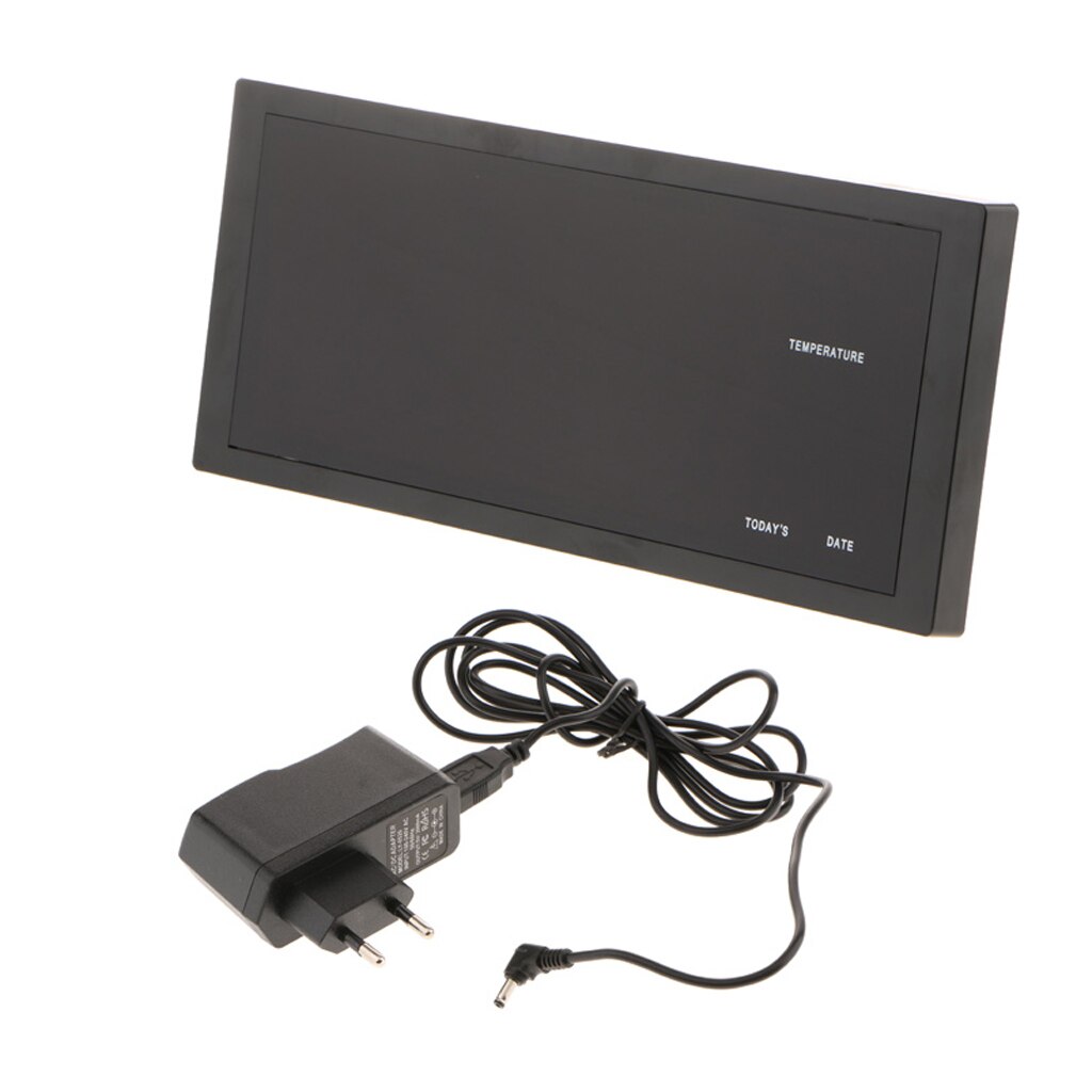 Large Digital LED Wall Clock Temperature Date Fold Out Stand EU Standard