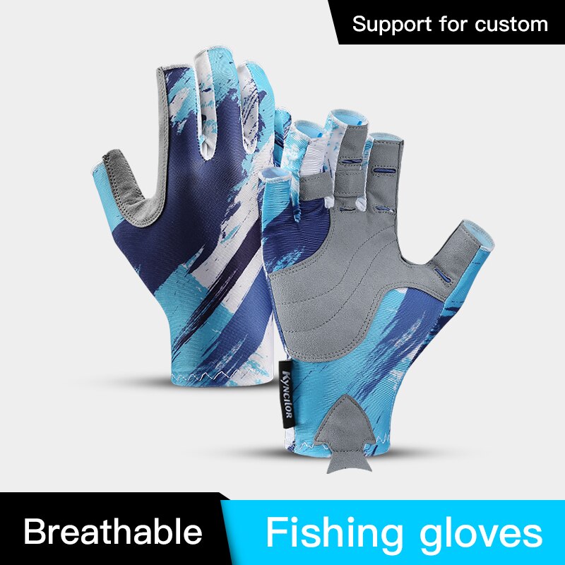 Kyncilor Vissen Handschoenen Mannen Handen Bescherming Handschoenen Hakf Vinger Ademend Outdoor Sportkleding Handschoenen Karper Vissen Kleding Pesca