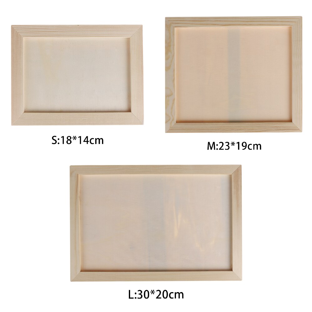 3Sizes Wooden Picture Frame Wooden Wall Decoration Children's Painting Display Box DIY Handmade Photo Frame Home Decor