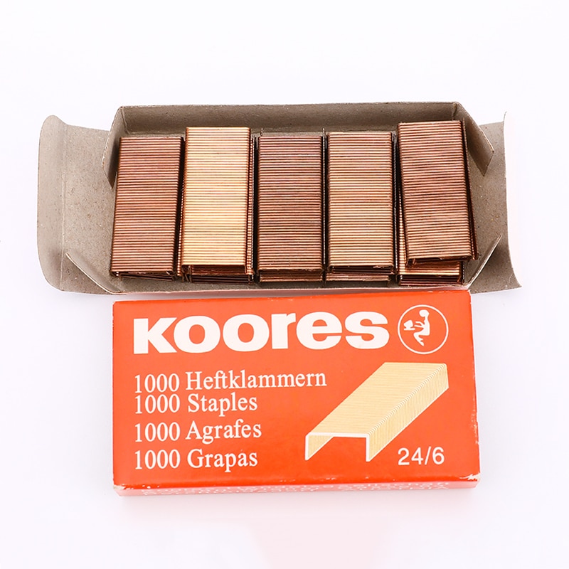 1000pcs/Box 24/6 Staples For Desktop Stapler Metal Staples For Office School Supplies Stationery Book Staples Stitching Needle