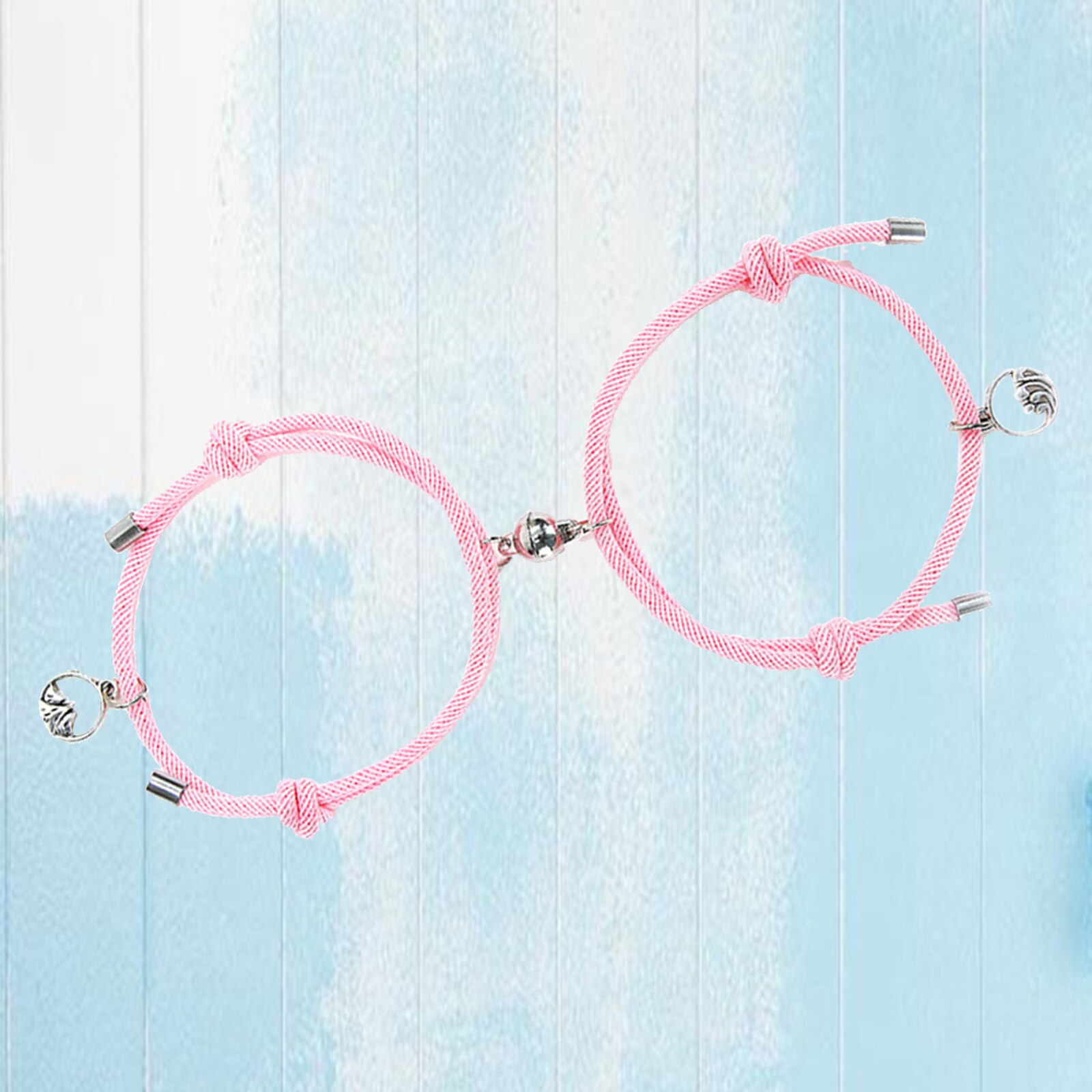 Liebhaber Passenden Armbinde Geflochtene Magnetische Abstand Armbinde Rosa: Rosa