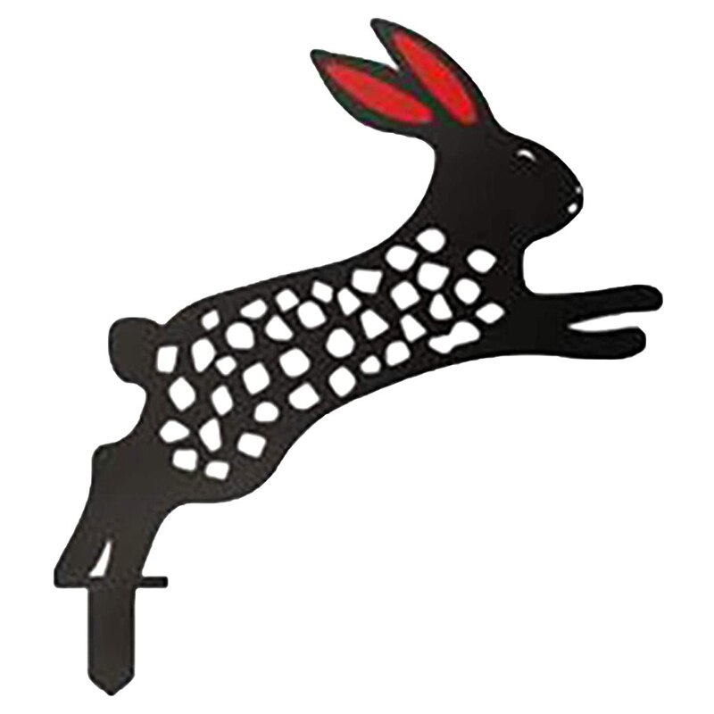 Easter Rabbit Yard Art, Outdoor Garden Backyard Lawn Stakes Decor , Cute Garden Land Planting Props Ornaments: Dark Grey