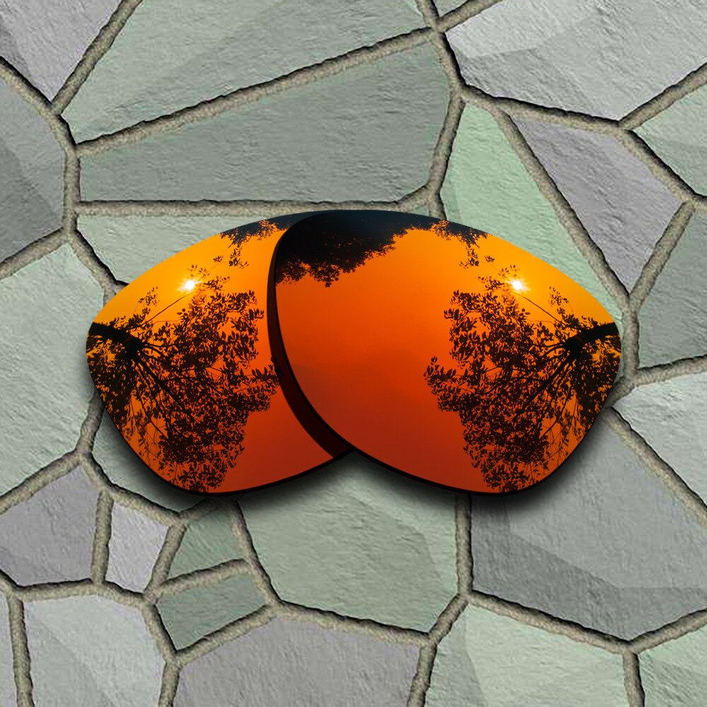 Röd orange solglasögon polariserade ersättningslinser för oakley frogskins