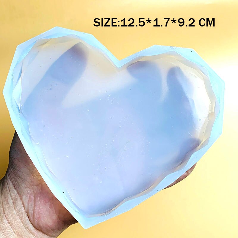 Gran corazón de la nube del Pentágono de silicona molde resina epoxi para DIY hecho a mano propia Mesa Montaña Rusa líquido Artst moldes de silicona y epoxi resina: HeartL