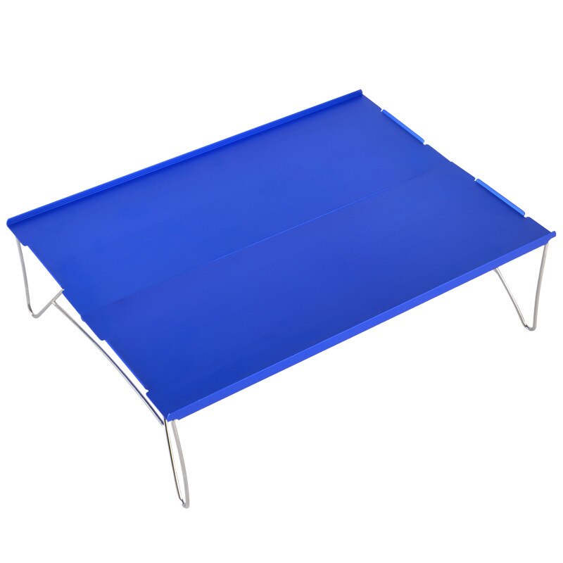 Folde bord grill picnic vandretur holdbar plade bærbare møbler mini desk camping enkelt letvægts høj belastning udendørs: Blå