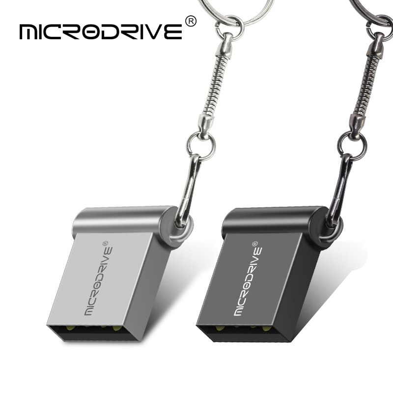 Micro mini unidad flash USB de metal USB 2,0 1 gb 2gb 4gb 8gb 16gb 32gb de memoria de 64gb y 128gb 100% capacidad real mini pluma de disco U