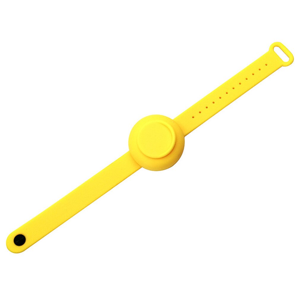 Adult Kid Liquid Wristband Hand Pumps Hand Wash Gel Dispenser Bracelet Wristband Hand Soothing Silicone Bracelet Pumps Hand#40: Yellow