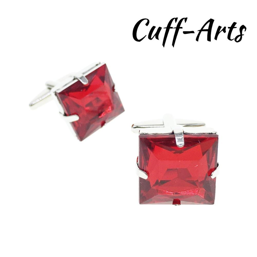 Boutons de manchette pour hommes, boutons de manchette en cristal, bijoux de couleur, boutons de manchette de chemise pour hommes, marque de luxe, boutons en cristal acrylique par cuffarts: C20133a