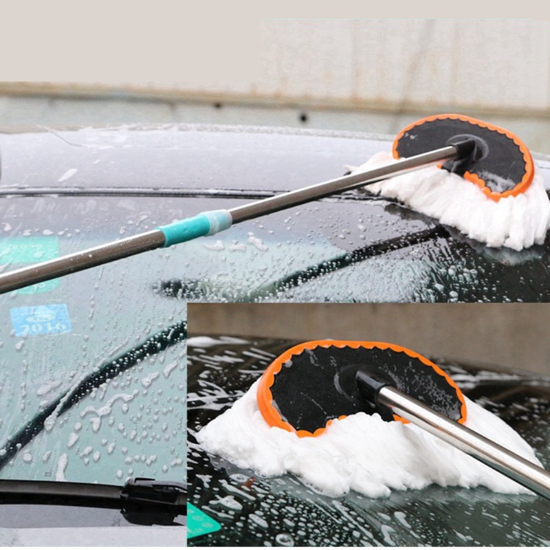 Justerbar bilvask børste aftørring moppe bil rengøringsværktøj leverer klude børster biler vasker børster bil rengøringsprodukter: Mop