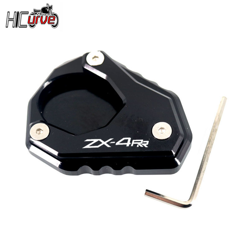 Motorfiets Kickstand Voet Zijstandaard Extension Pad Ondersteuning Plaat Vergroten Fit Voor ZX-4R ZX-4RR ZX4R ZX4RR ZX 4R 4RR 2023 2024: Blauw