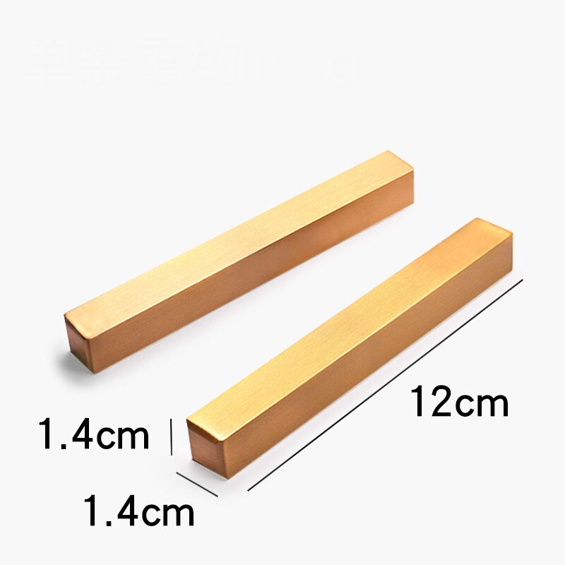 Eenvoudige Metalen Paperweights Chinese Borstel Kalligrafie Paperweights Massief Messing Presse-papier Student Draagbare Papier Drukken Prop: 2pcs