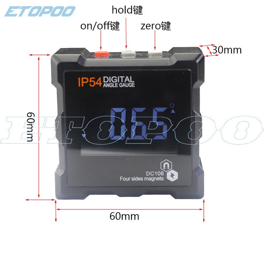 Electronic Protractor Digital Inclinometer Digital Protractor Angle Gauge Angle Finder Level with Backlight Inclinometer