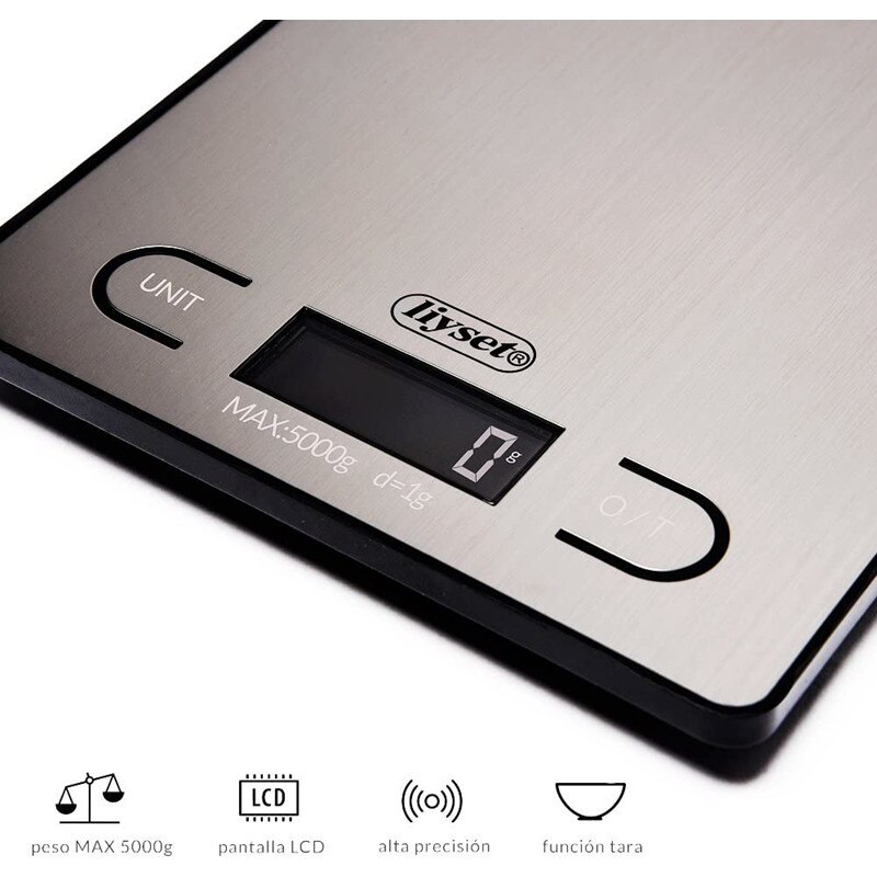 Báscula electrónica Digital para el hogar Liyset, báscula para comida, herramienta de medición, báscula electrónica Digital de 5KG con pantalla LCD