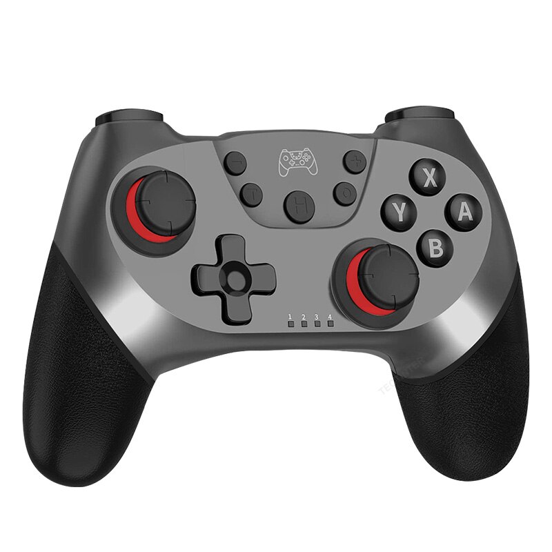 Mando inalámbrico con bluetooth para Nintendo Switch Pro, controlador joystick de juego para consola Switch con 6 ejes: Silver