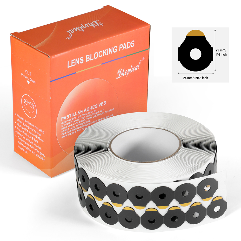 1000 stück hochklebende, rutschfeste, hydrophobe pc-linsenblockierpads zum schutz optischer linsen, linsenschleifzubehör: Grau