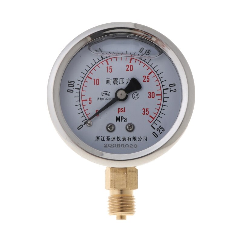0-60MPa Radial Iron Manometer High Accuracy Air Oil Water Hydraulic Pressure