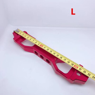 Auto Batterij Tie Down Brace Aluminium Fasten Beugel Houder Brace Zwart/Blauw/Re: RED L