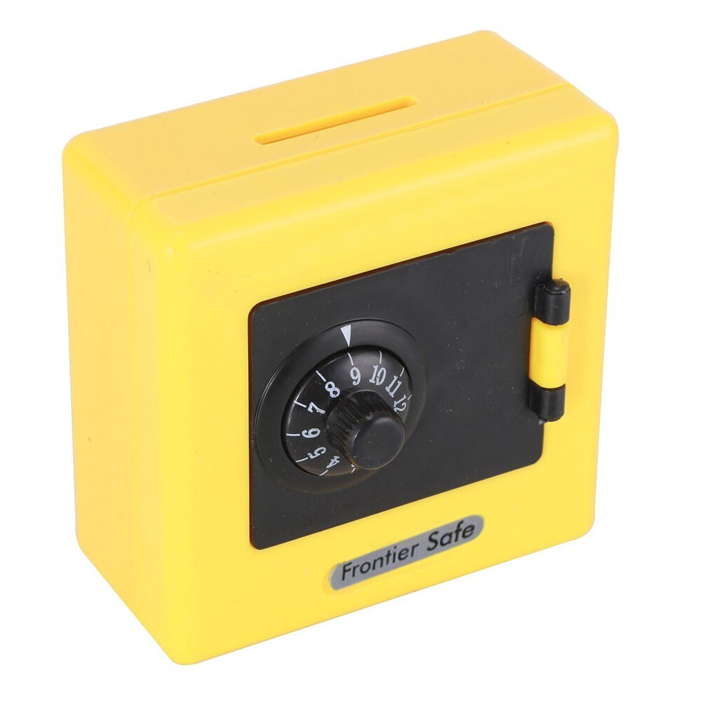 Combinatie Lock Money Saving Coin Opbergdoos Code Cash Veilig Case Piggys Bank: YELLOW