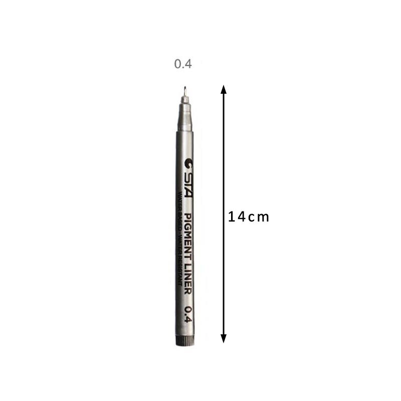 1Pcs Numbers Brushes Ink Marker Pen Waterproof Multipurpose Painting Supplies Black Sketching Pens Pigment Liner Fineliner: 0.4mm