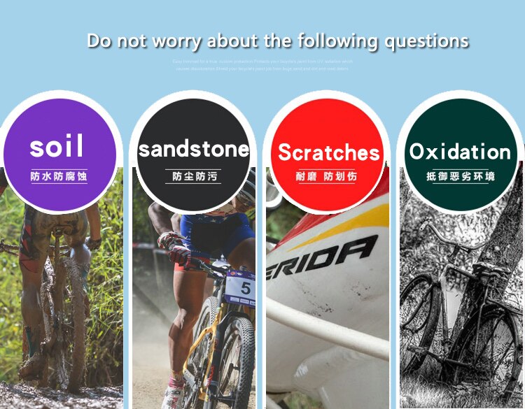 Road bike mountain bike frame protection sticker Bike Sticker Paint
