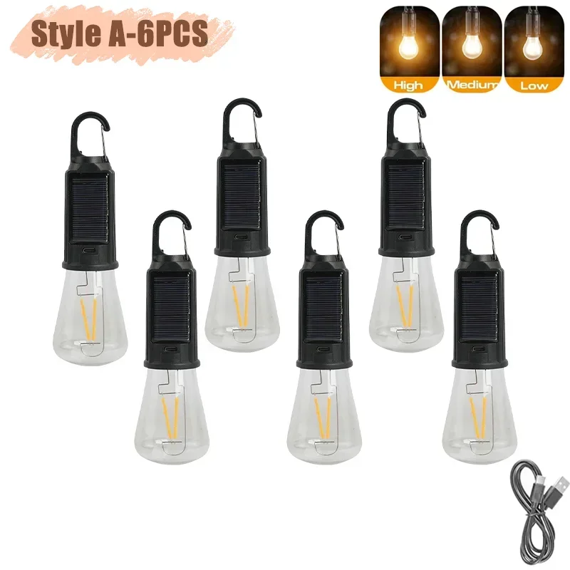 Linterna LED Solar portátil con 3 modos de luz Luz de emergencia al aire libre recargable por USB para acampar, senderismo, actividades de pesca: Luna Azul