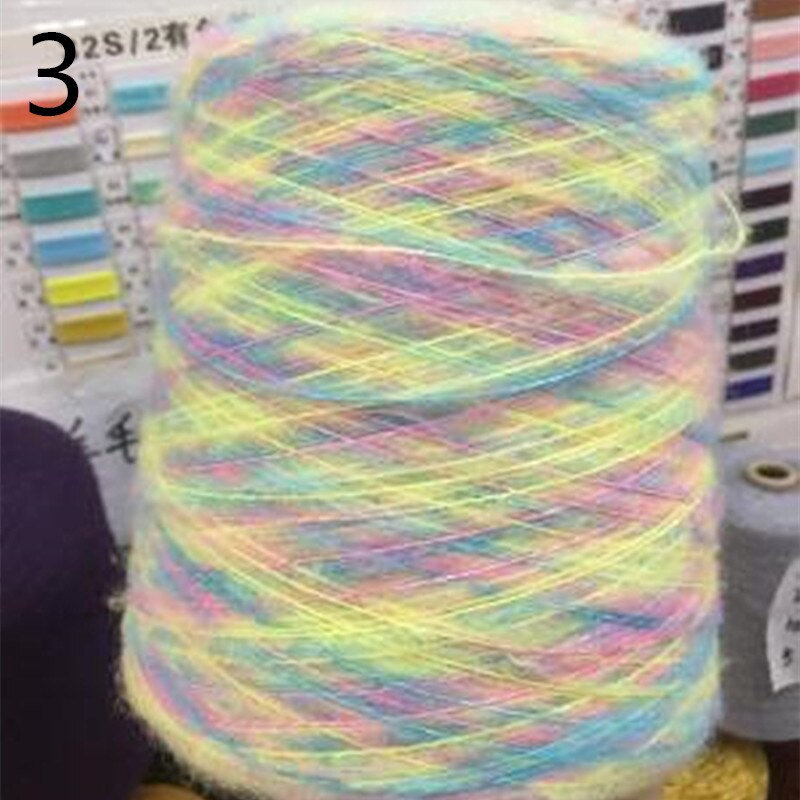 500G Segment Geverfd Mohair Garen Haak Huidvriendelijke Baby Wol Draad Voor Diy Hand Breien Trui Shawl Regenboog puffy Garen: 3-500g-YGCH