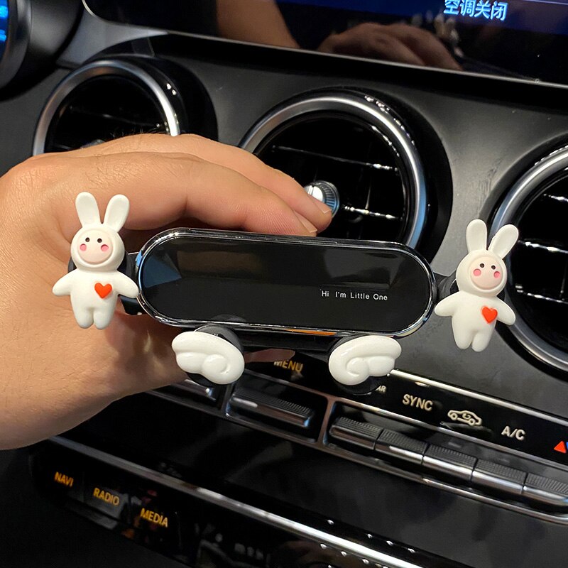 Leuke Auto Telefoon Houder Universele Auto Accessoires Airconditioning Outlet Decoratie Gps Navigatie Frame Bevestigingsbeugel: A