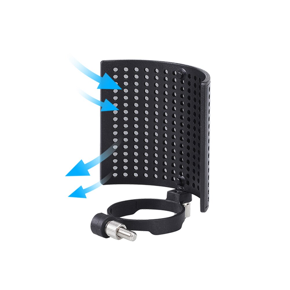 U Shape Sound Absorber Panel Studio Recording Microphone Isolation Shield Music Instrument Gadgets (Black)