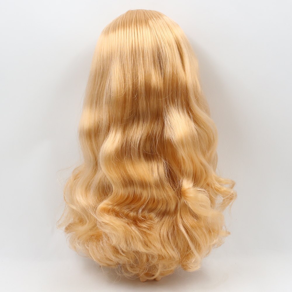 Blyth 1/6 Doll Wigs RBL Scalp including the hard endoconch dome with bang/no bangs fringe soft curly hair Series A: BL2240 / with bangs