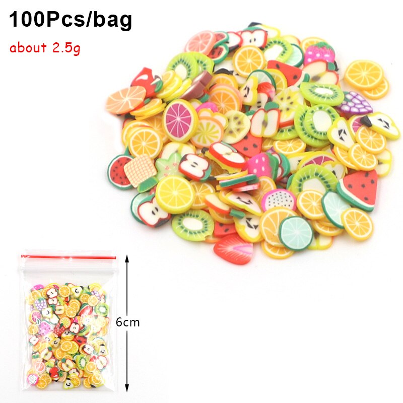 Zusätzlich Fimo Scheiben Rutsche Charme für Schleim Lieferungen Kit Flauschigen Schlamm zu Filtern Obst Polymer Klar Schleim Zubehör Kitt Ton Nagel Kunst: Fruit Slices