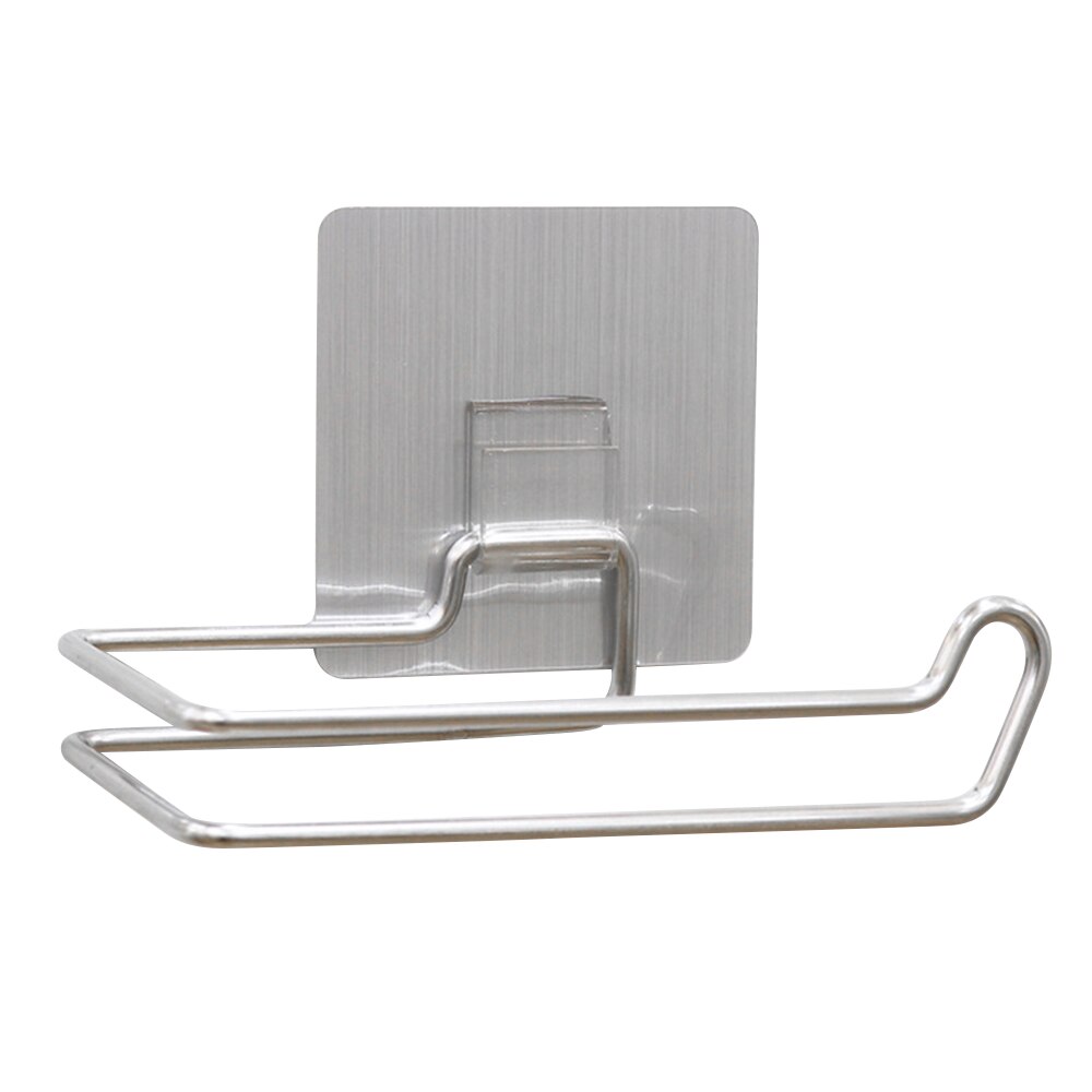 Adhesive Toilet Paper Holder Wall Mount Stainless Steel Hanging Organizer