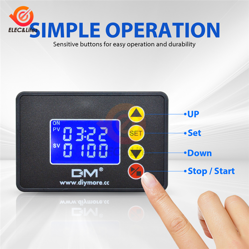 1.37 Inch Programmable Digital Timer Switch Relay Control DC 12V 24V 20A AC 110V 220V 10A Time Controller Delay Relay Module