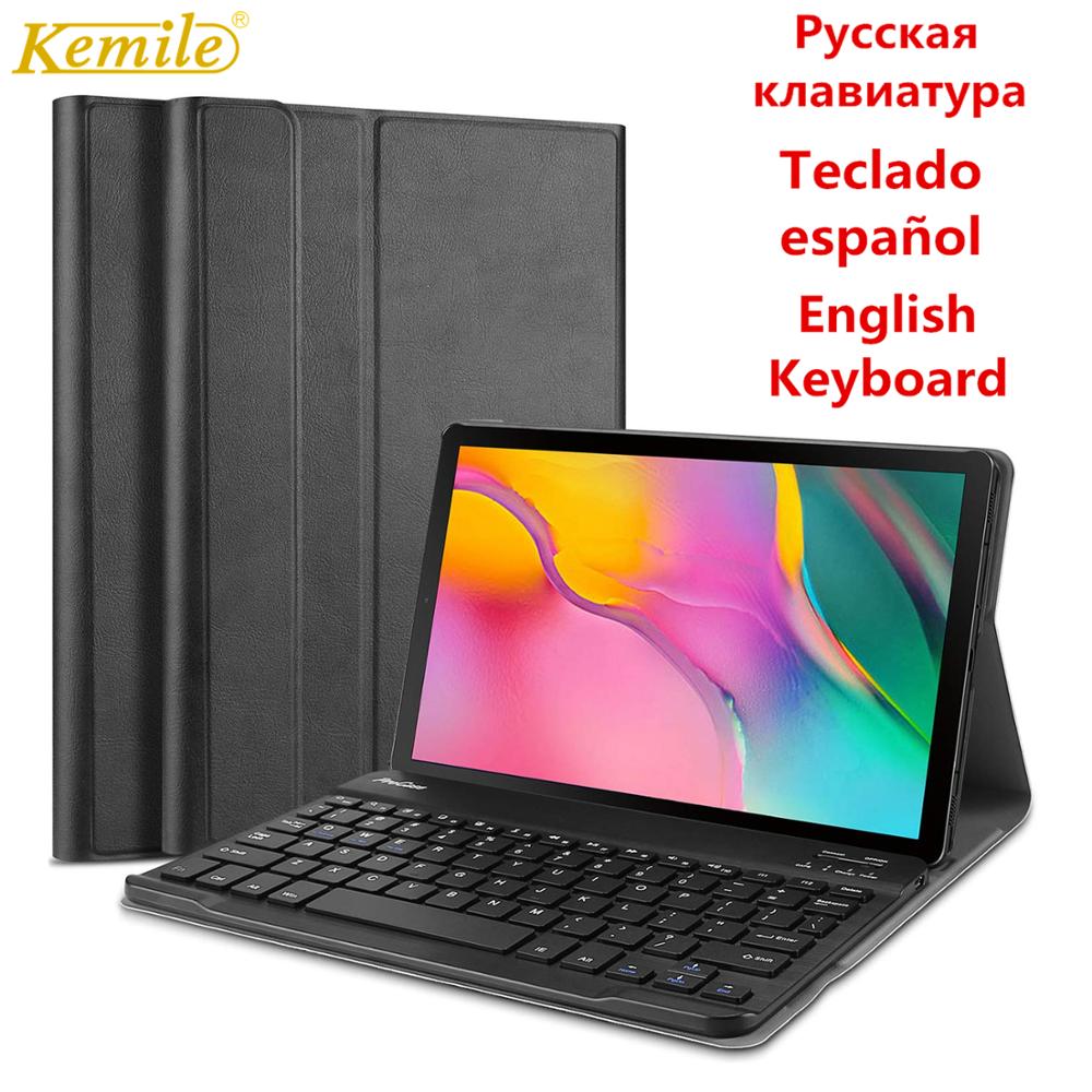 Case Voor Samsung Galaxy Tab S6 Lite 10.4 SM-P610 SM-P615 Keyboard Case Cover Russisch Spaans Engels Bluetooth Toetsenbord Funda