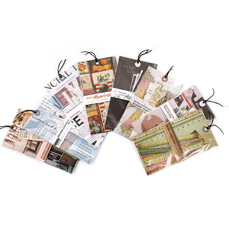 Journamm-Juego de pegatinas estilo Retro para álbum de recortes, diario adhesivo de papel Washi, planificador, papelería, 30 Uds.