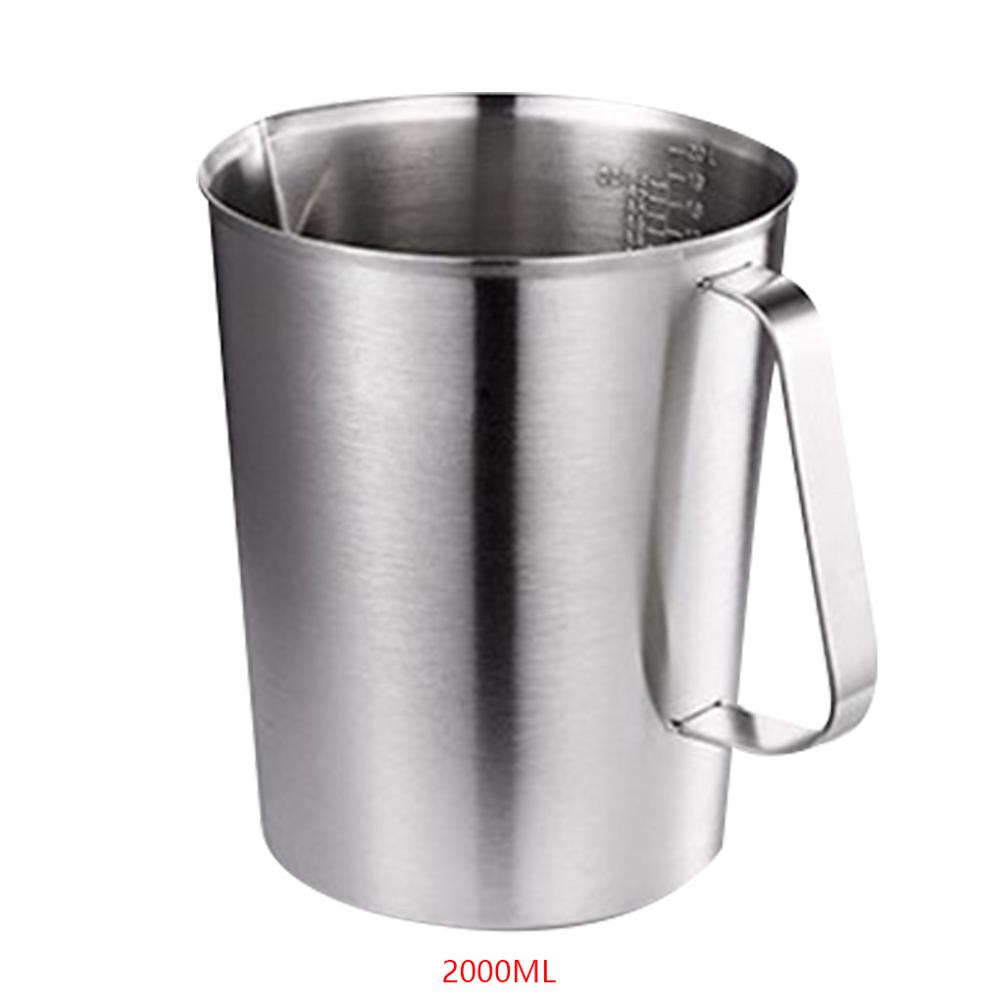 Thick stainless steel 304 measuring cup with scale 500/700/1000/2000/1500ml kitchen baking tea large capacity measuring cup